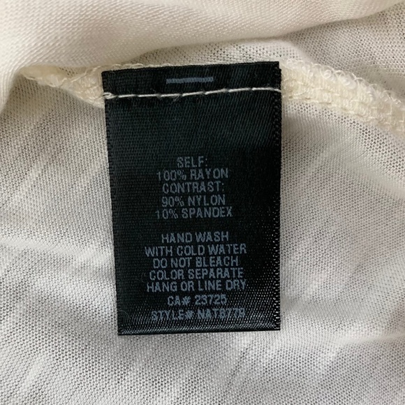 Aritzia Dilemma Lace T-Shirt Blouse Top Short sleeve Ivory Cream Flowy Size S - Picture 8 of 13